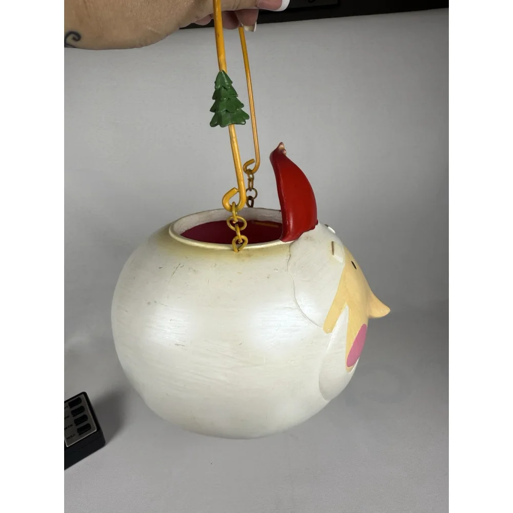 Vintage Christmas Santa Claus Candy Dish Ceramic Bowl Bucket 2003 Holiday
